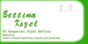 bettina kszel business card